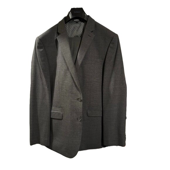 Express Grey Suit Jacket 44R Slacks 36x32